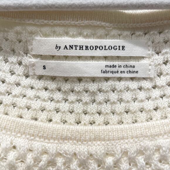 NWT Anthropologie Emilia Pommed Pullover Sweater Ivory Cream - Size: Small - Picture 5 of 7